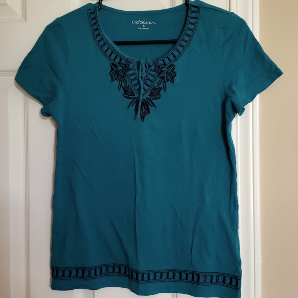 Teal blue top in size S